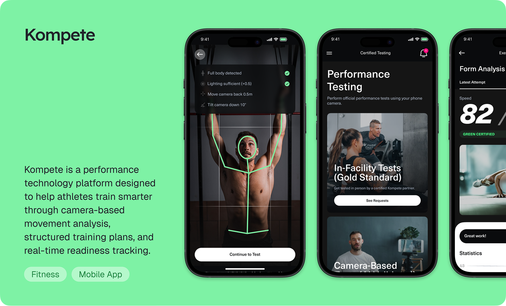 Kompete — Athletic Performance, Mobile App